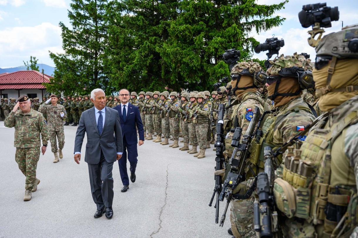 The President of the European Council, António Costa visits EUFOR in Sarajevo, BiH.