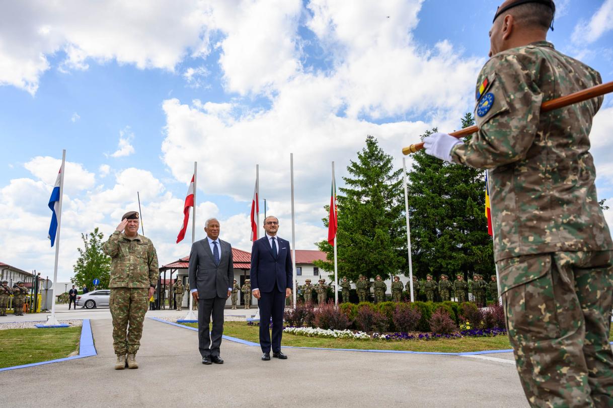 The President of the European Council, António Costa visits EUFOR in Sarajevo, BiH.