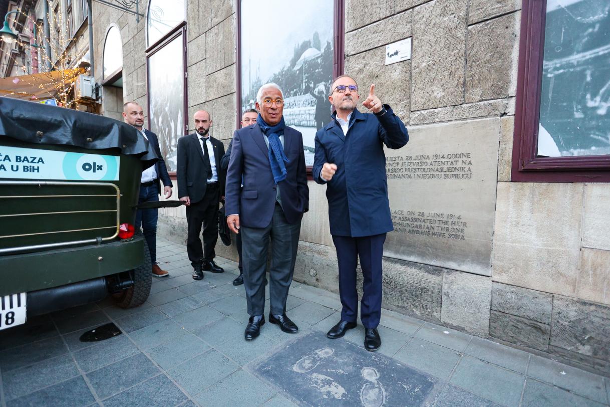 President Costa toured part of Sarajevo city