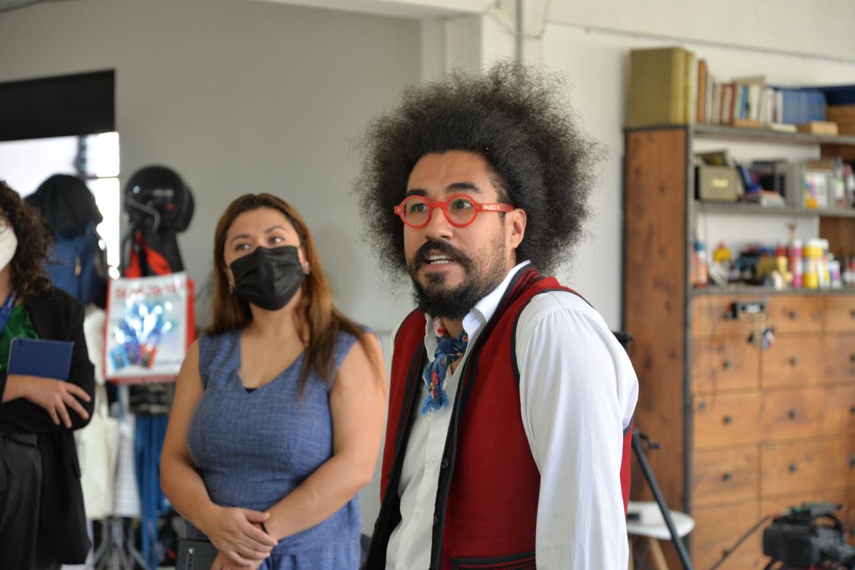 Nathán Ardón, uno de los artistas creadores de "Trascendencia"