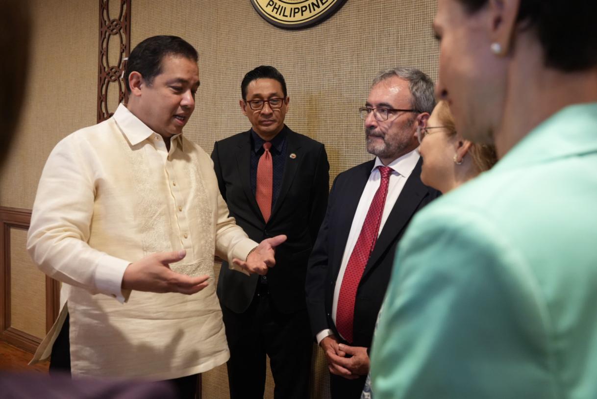 House Speaker Ferdinand Martin Romualdez with EU Ambassador Luc Veron