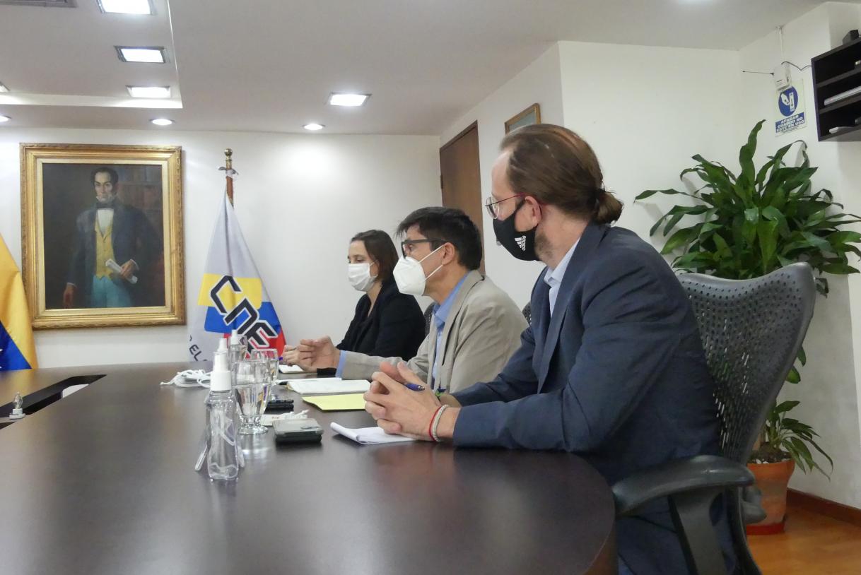 First meetings between the #MOEUE Venezuela2021 and the National Electoral Council