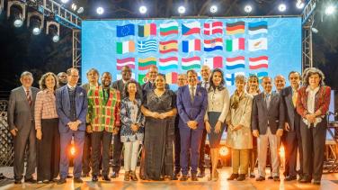 EU Member States in Zimbabwe pose for Family Photo during the 9th of May Europe Day celebrations