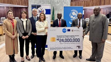 Standing together in solidarity - The EU and UNICEF officially hand over humanitarian assistance to