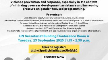 UNGA80 Side Event: Full Speed Ahead to Eliminate Violence against Women & Girls