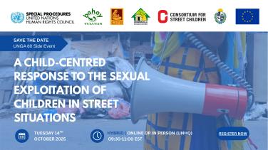 14 October 2025 - EU co-hosted side event on Sexual Exploitation of Street Children