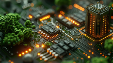 Simulated map of AI factories