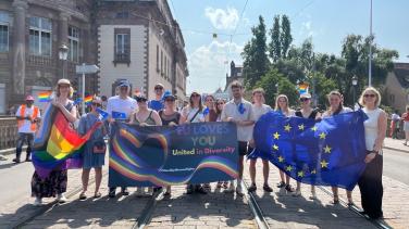 Team Europe takes part in the 2025 Pride March in Strasbourg