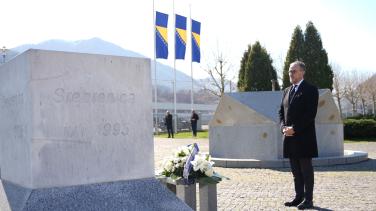 Ambassador Luigi Soreca in Srebrenica