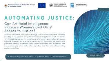 10 March 2026, New York - CSW Side Event on AI and Women's Access to Justice