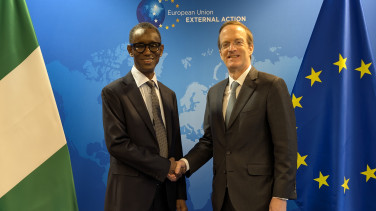 Nigeria’s National Security Adviser Nuhu Ribadu Nige, EEAS Deputy Secretary-General Charles Fries