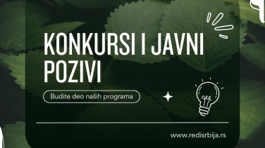 Visual for REDI Serbia with the text: Konkursi i Javni pozivi
