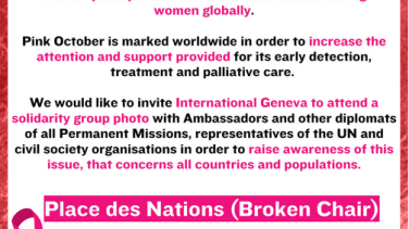 Flyer of Pink October International Geneva