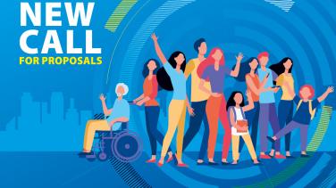 Call for proposals visual showcasing diversity of people