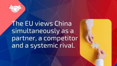 The EU views China simultaneously as a partner, a competitor and a systemic rival.
