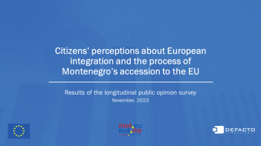 Citizens’ perceptions about European integration and the process of Montenegro’s accession to the EU