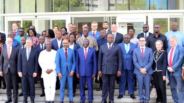 EU, Member States and Ghanaian officials pose for a group photo.