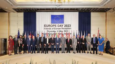 Group Photo at Friends of Europe Reception on Europe Day 2023 