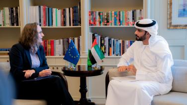 EU Ambassador Lucie Berger meets UAE Minister of Culture and Youth H.E. Salem Khalid Al Qassimi