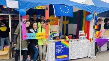 EU booth at 2023 Tokyo Rainbow Pride