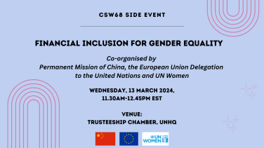 CSW68 Side Event on Financial Inclusion
