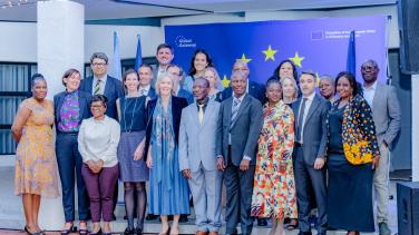 Family picture during the Europe Day in Botswana