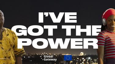 Two people in Côte d' Ivoire participating in I've got the power campaign.