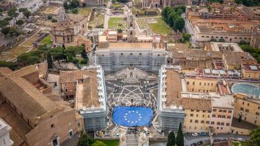 EU flag in Rome