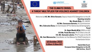 10 October 2020, New York - Event on the Climate Crisis and Violence against Children