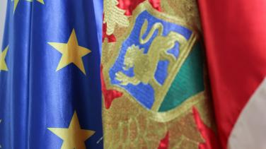 EU and Montenegro flags