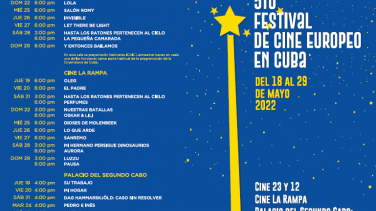 ortada de Programa 5to Festival de Cine Europeo en Cuba