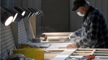 Man working on furniture