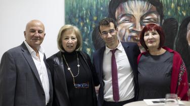 H.E. Haifa Najjar, Minister of Culture together with Hasan and Ica Wahbeh and EU Ambassador Chatzisavas