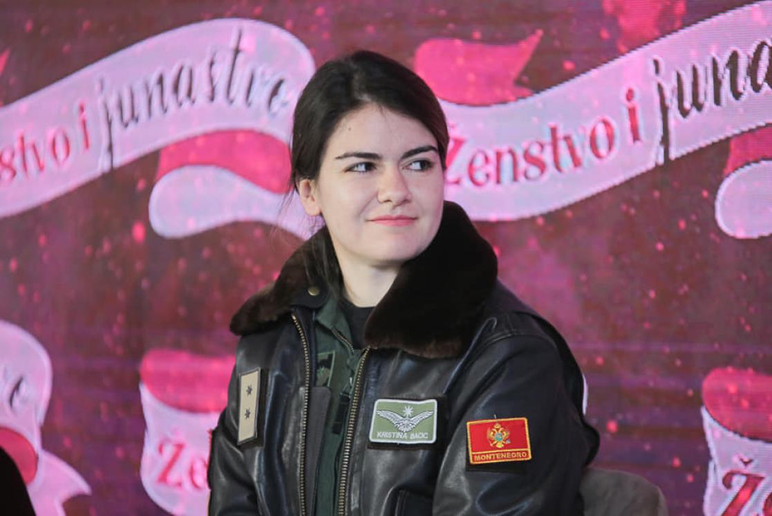 Woman in military uniform