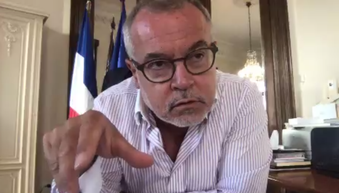 Man speaking during a video call