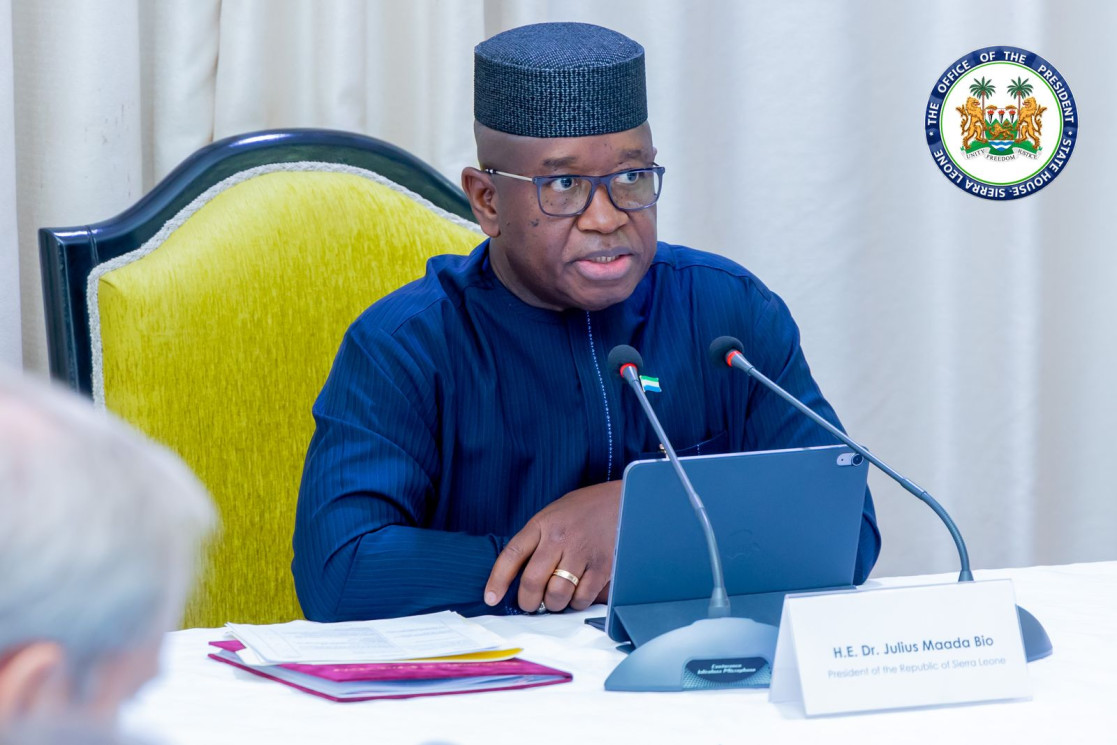 H.E Bio Preisdent deliverign hsi address at the dialogue 