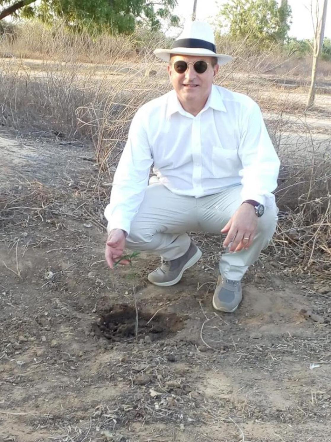 Man working in the countryside