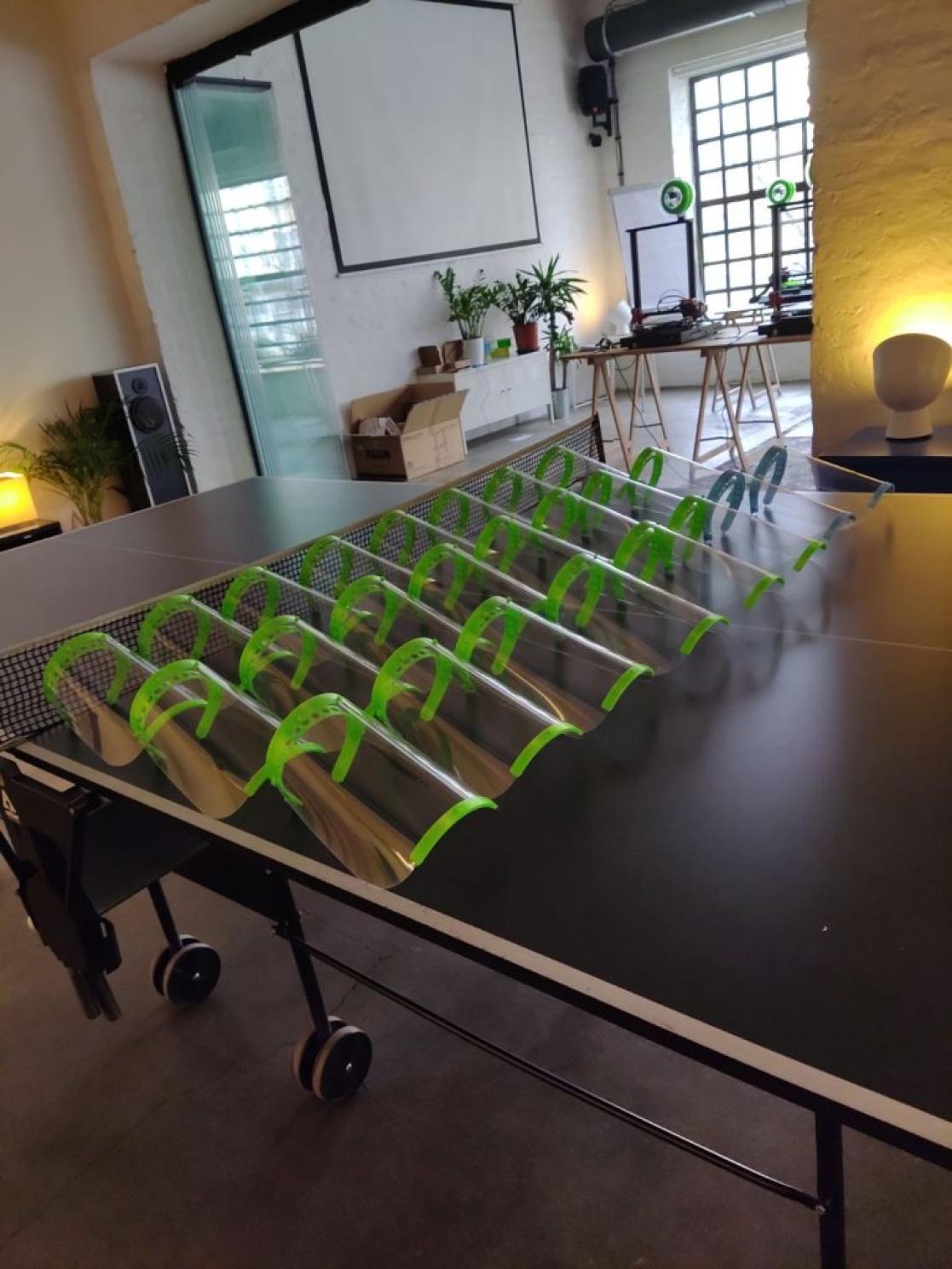 Masks in a laboratory