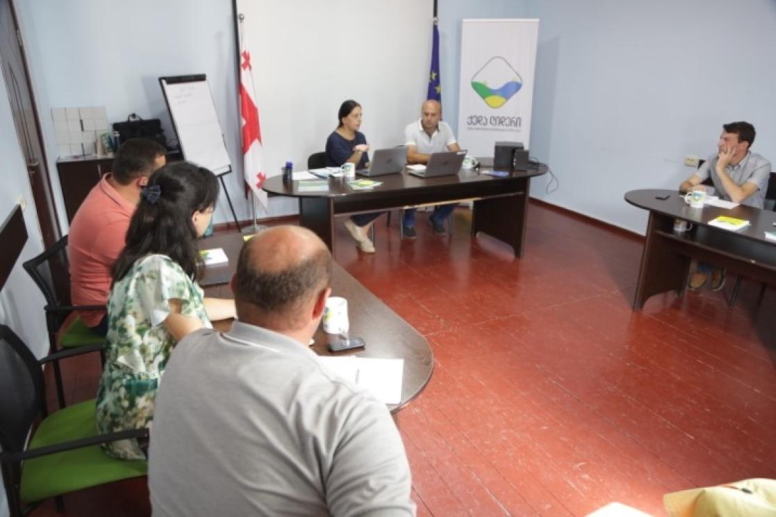 Group of people having a meeting