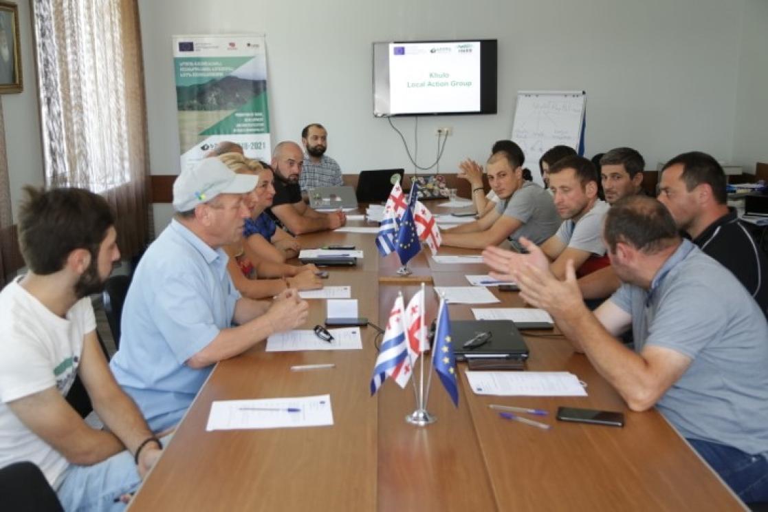 Group of people having a meeting