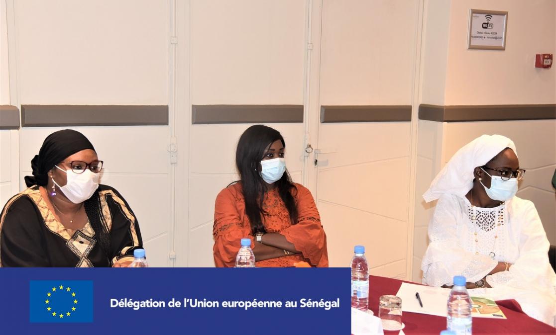 Three women during a meeting