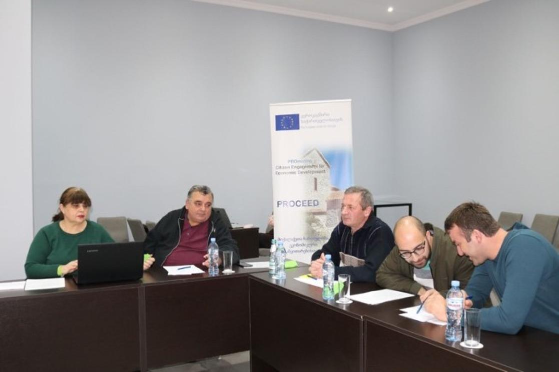 Group of people having a meeting
