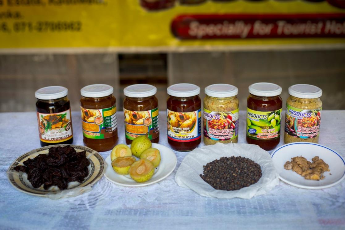 Canned jars food and fruit 