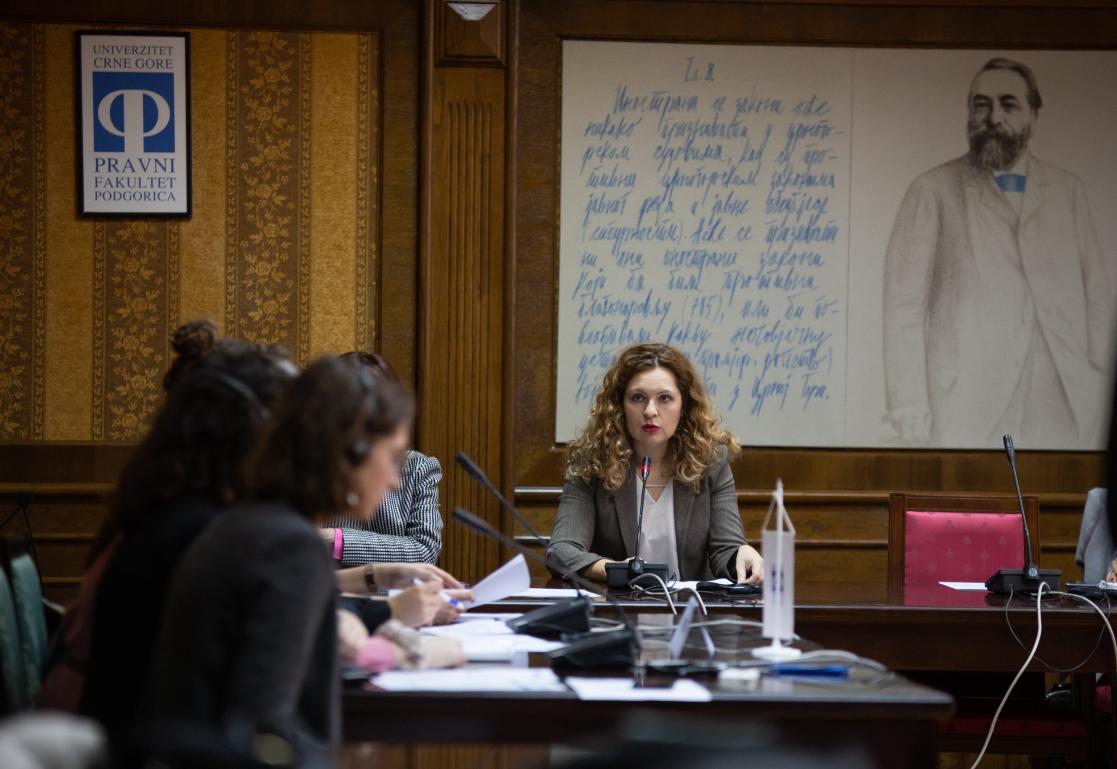 Woman during an event