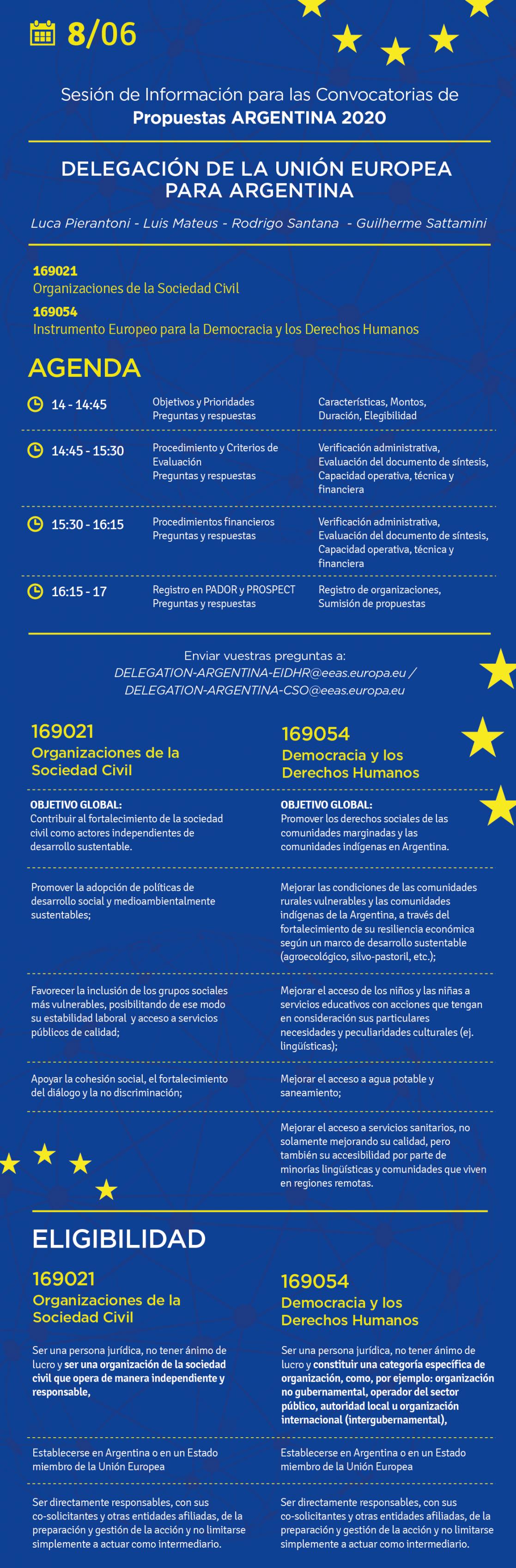 Event agenda