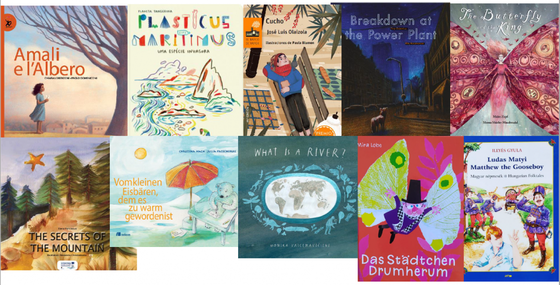 Picture of different book tops
