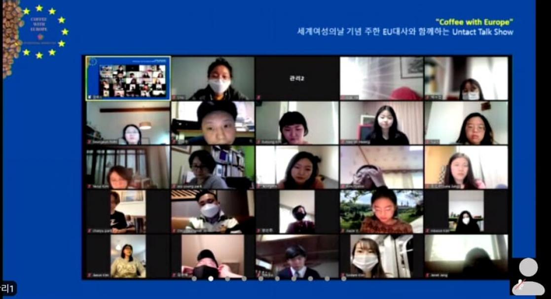 Screenshot of an online meeting
