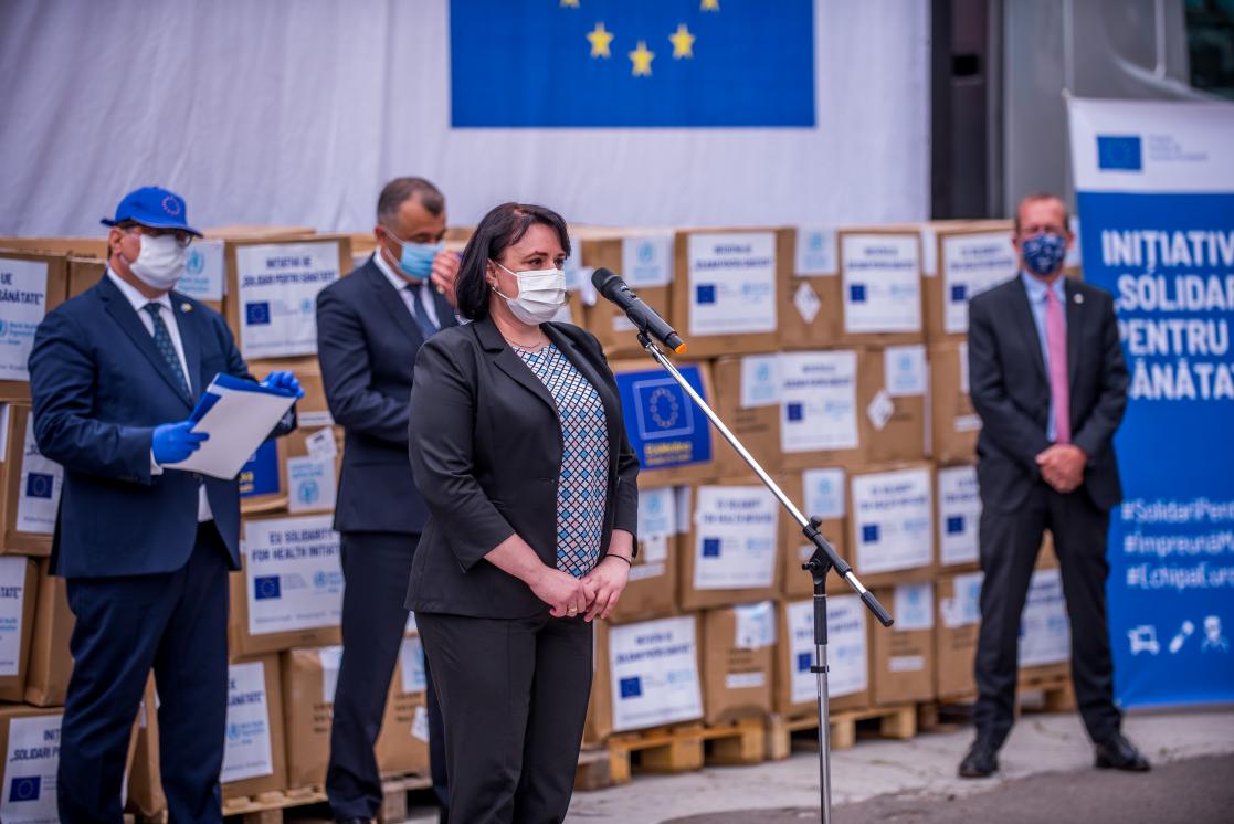 Woman talking to an audience