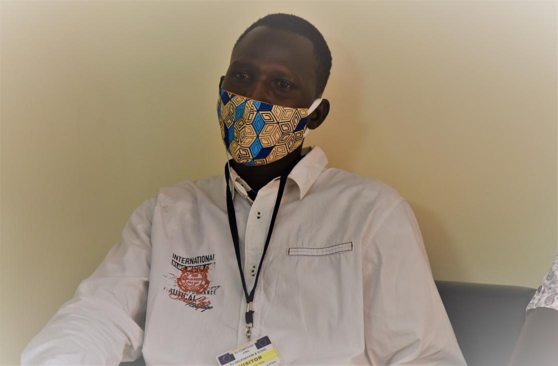 Image of a man wearing a face mask