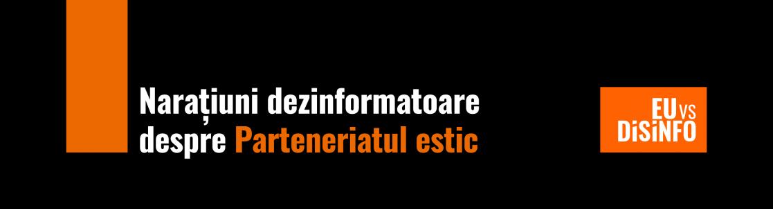 Black banner with white and orange text